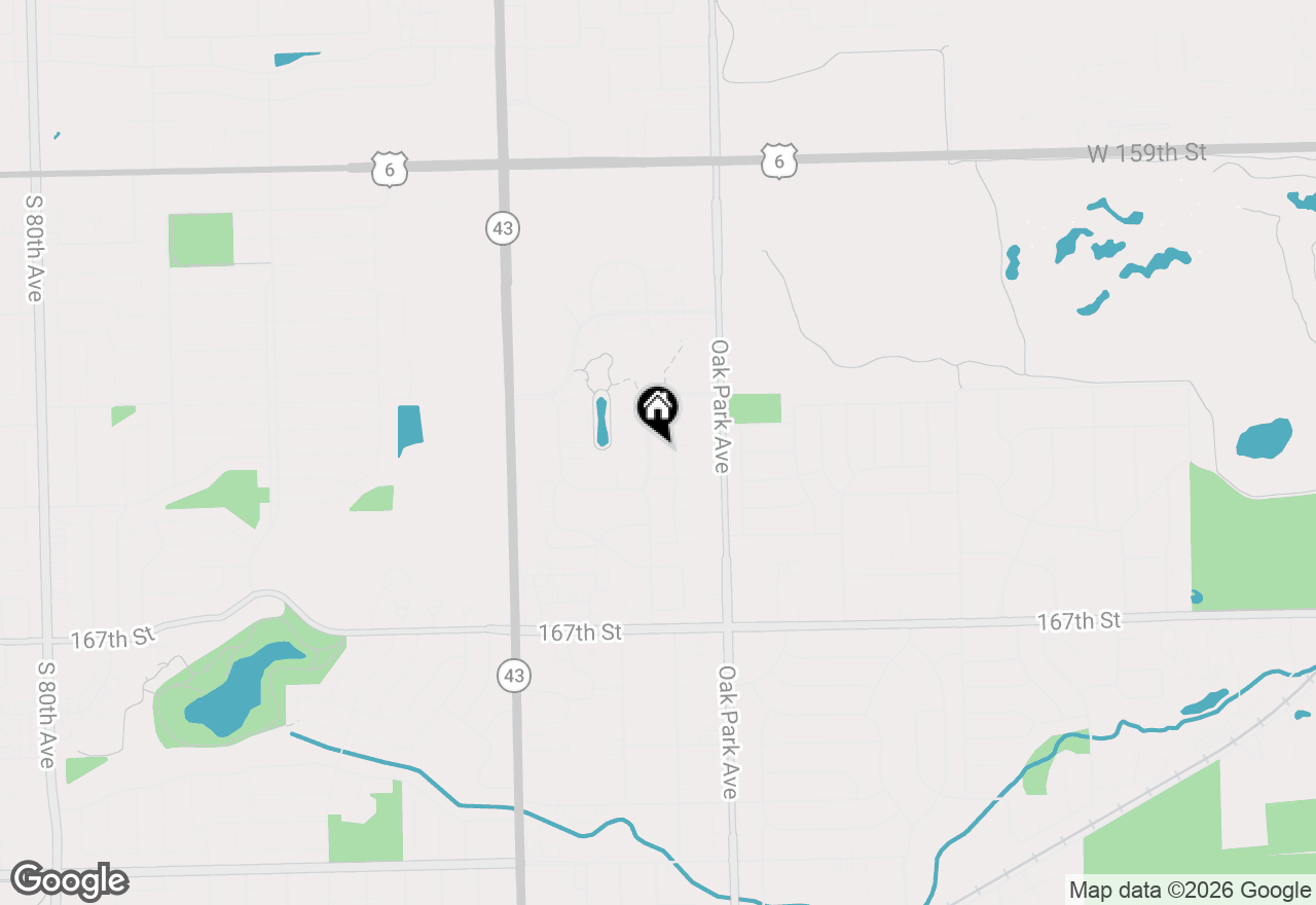 Map of 16343 Brementowne Drive, Tinley Park, IL 60477