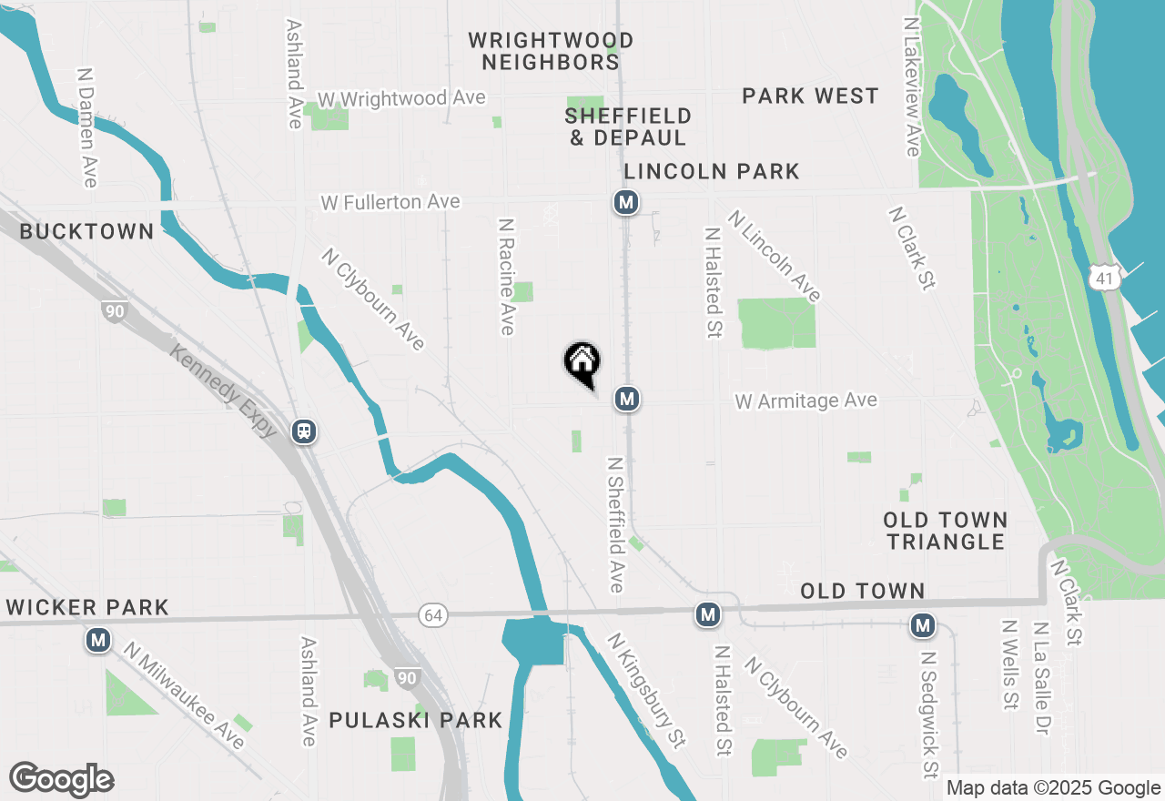 Map of 1034 W Armitage Avenue #A, Chicago, IL 60614