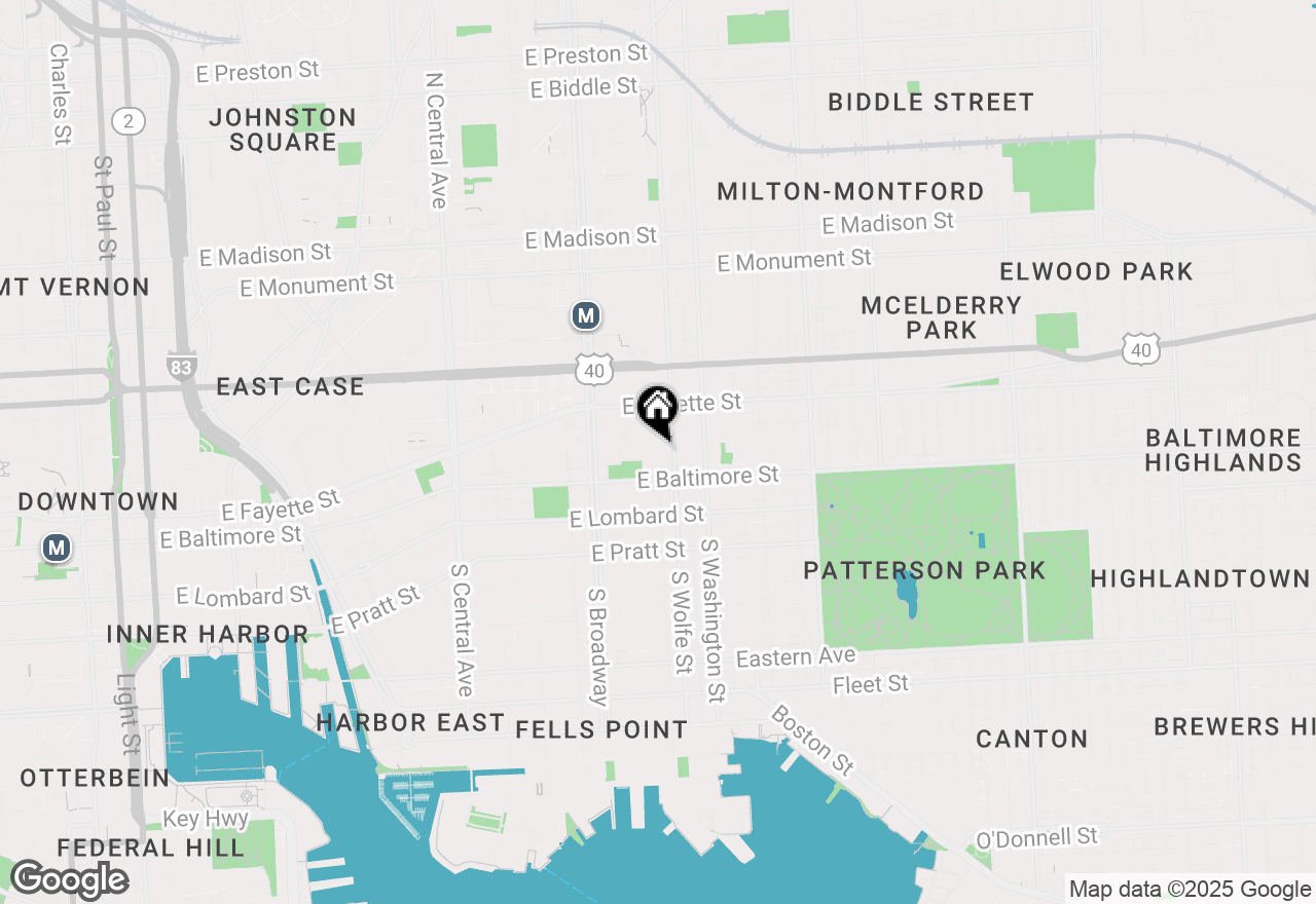 Map of 1809 E Fairmount Avenue, Baltimore, MD 21231