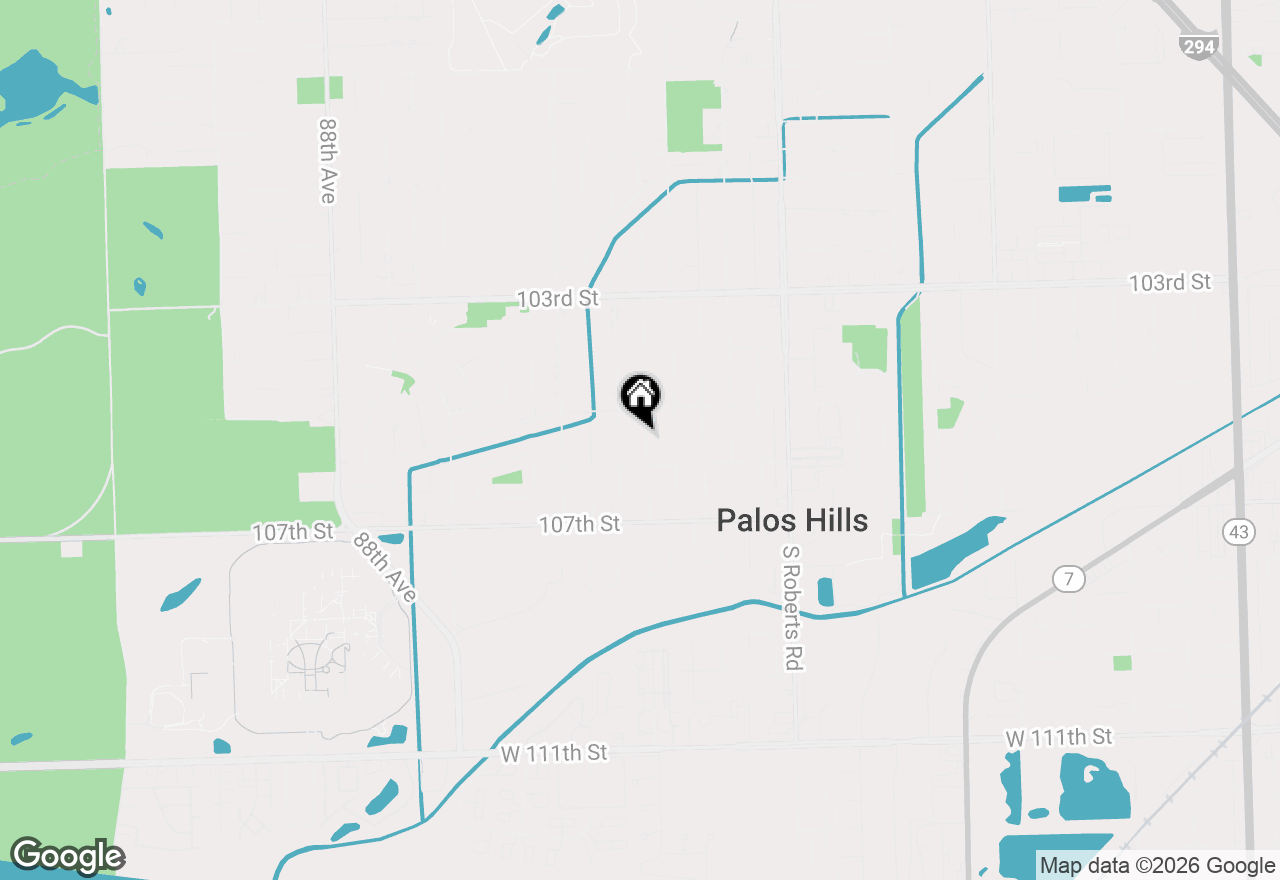 Map of 10530 S 82nd Court, Palos Hills, IL 60465