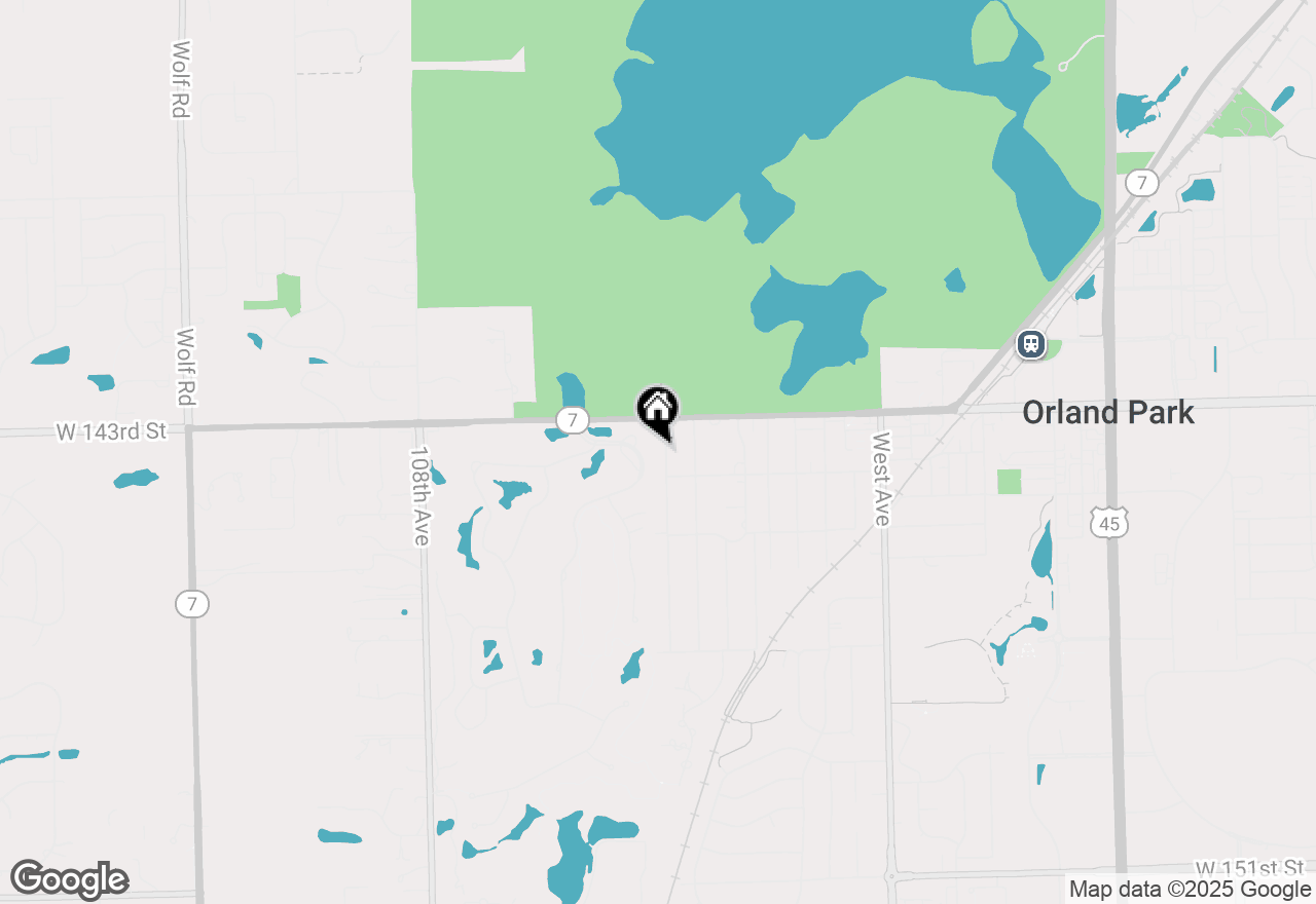 Map of 14340 Ridge Avenue, Orland Park, IL 60462