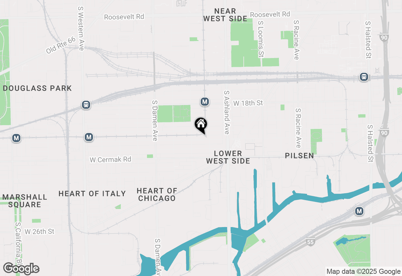 Map of 1726 W 21st Street #2F, Chicago, IL 60608