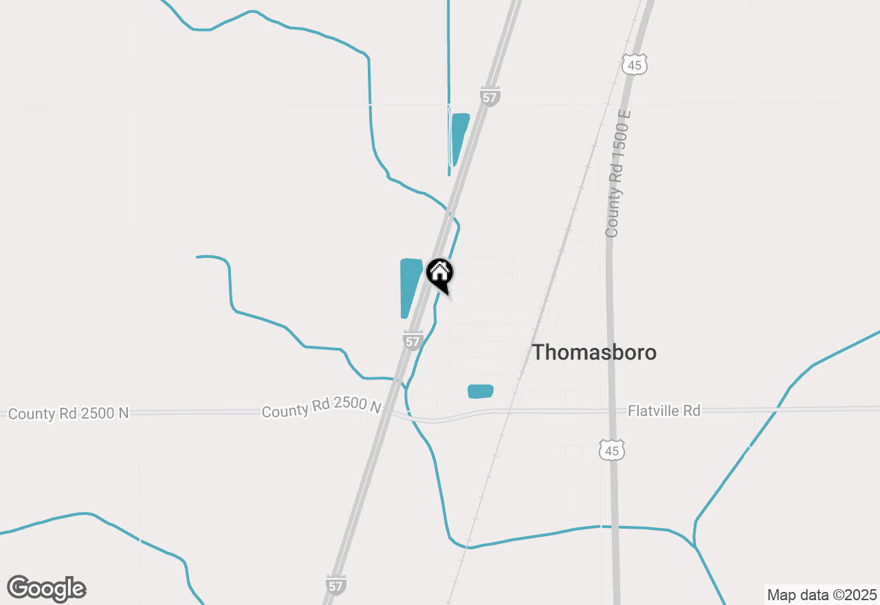 Map of 704 W Fredrick Street, Thomasboro, IL 61878