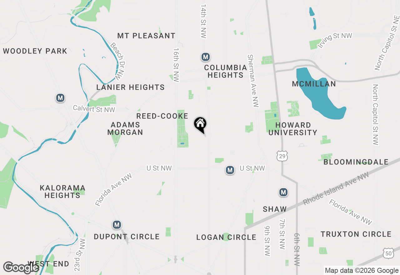 Map of 1444 Belmont Street Nw #301, Washington, DC 20009