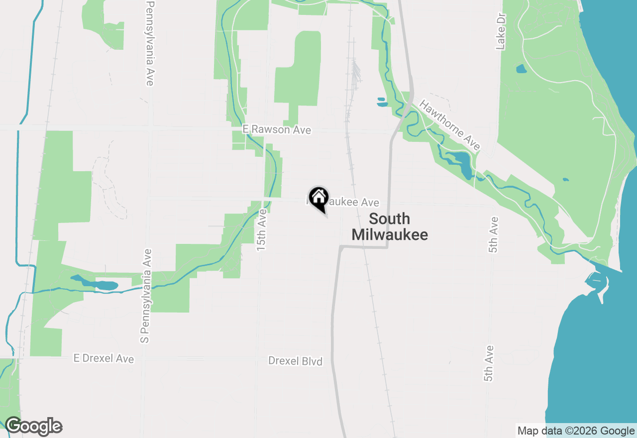 Map of 1235 Madison Ave, South Milwaukee, WI 53172