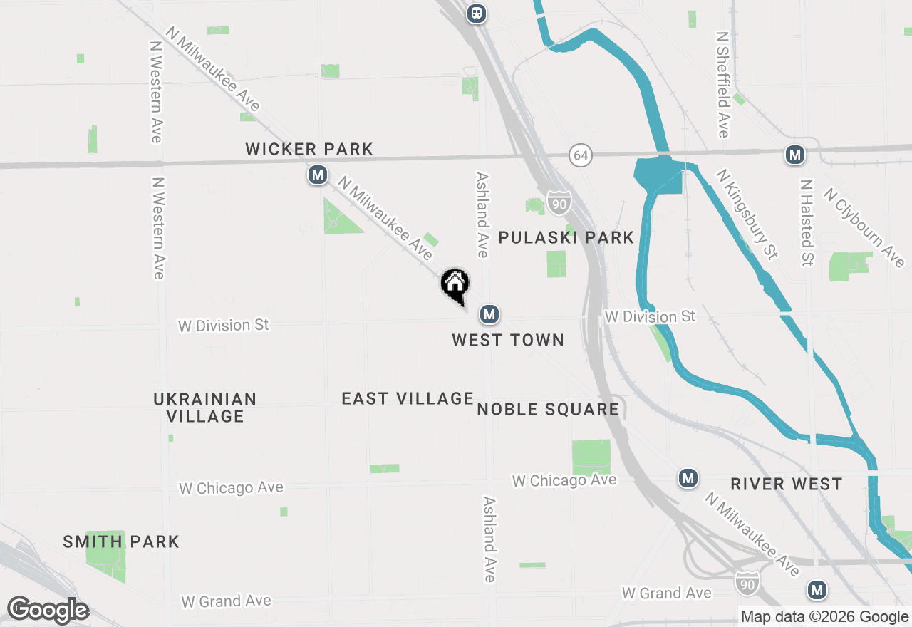Map of 1648 W Division Street #101, Chicago, IL 60622