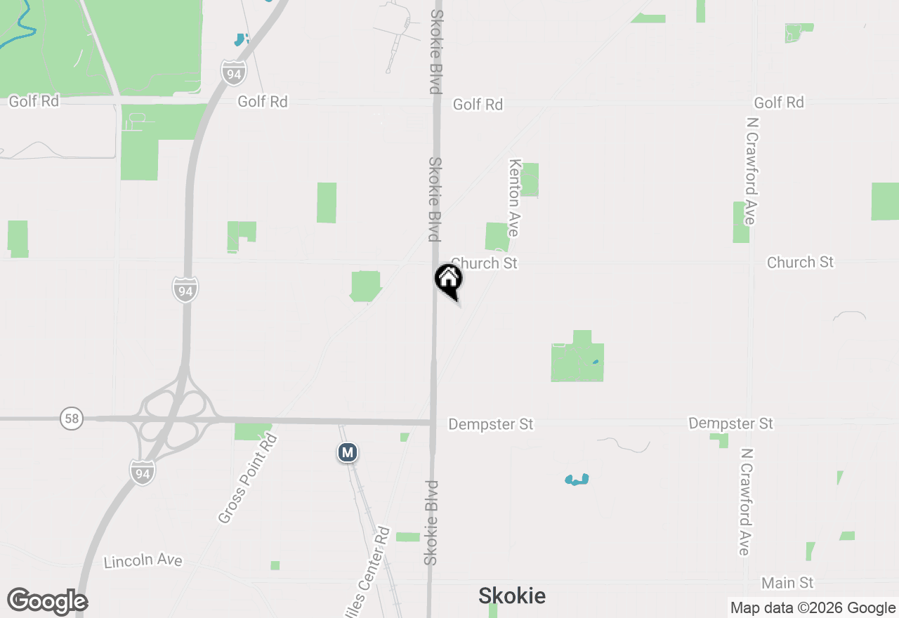 Map of 9052 Keating Avenue #2A, Skokie, IL 60076
