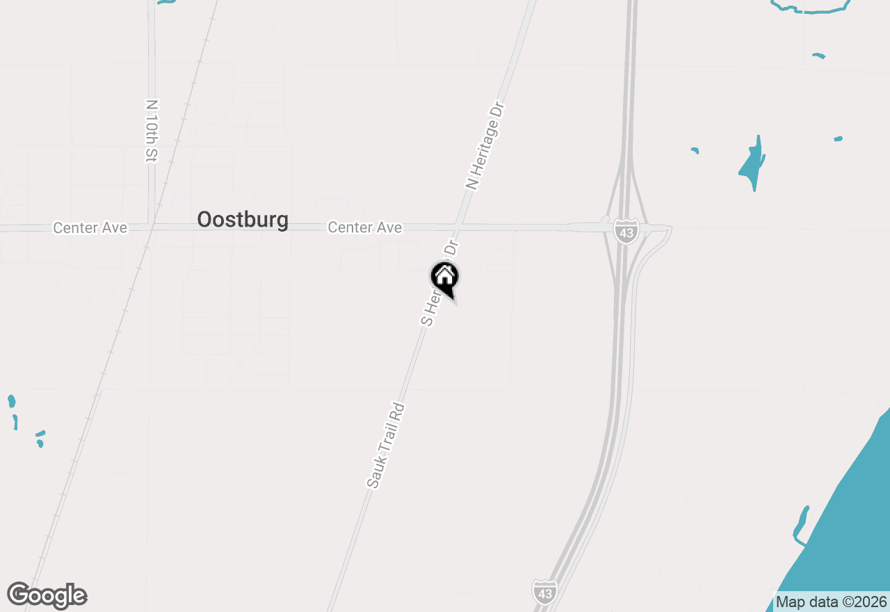 Map of 323 S Heritage Dr, Oostburg, WI 53070