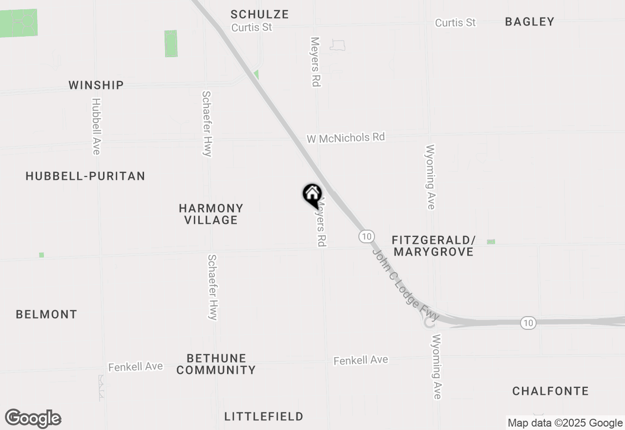 Map of 16252 Appoline Street, Detroit, MI 48235