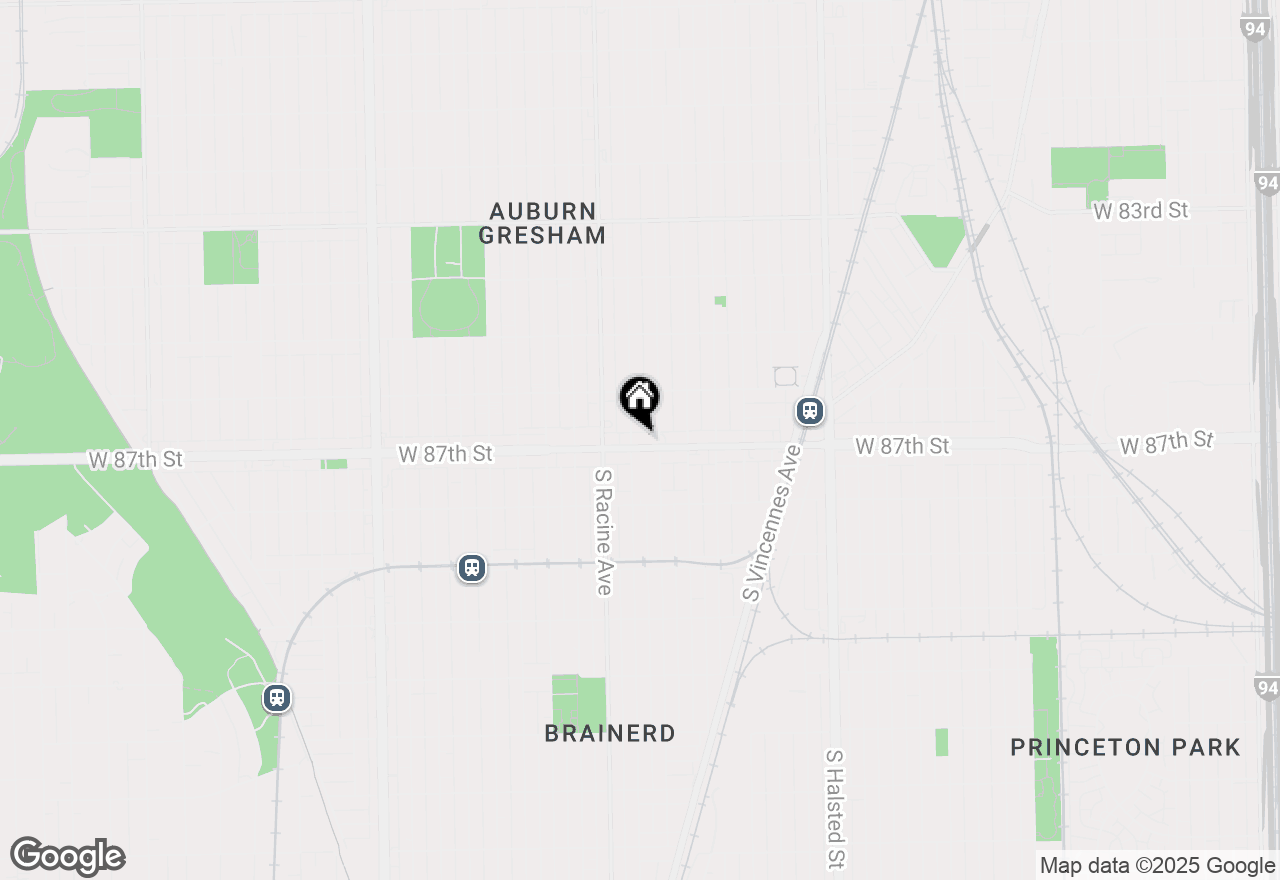 Map of 1116 W 87th Street #A, Chicago, IL 60620