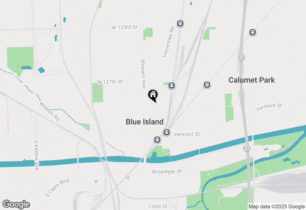 Map of 12840 Gregory Street, Blue Island, IL 60406