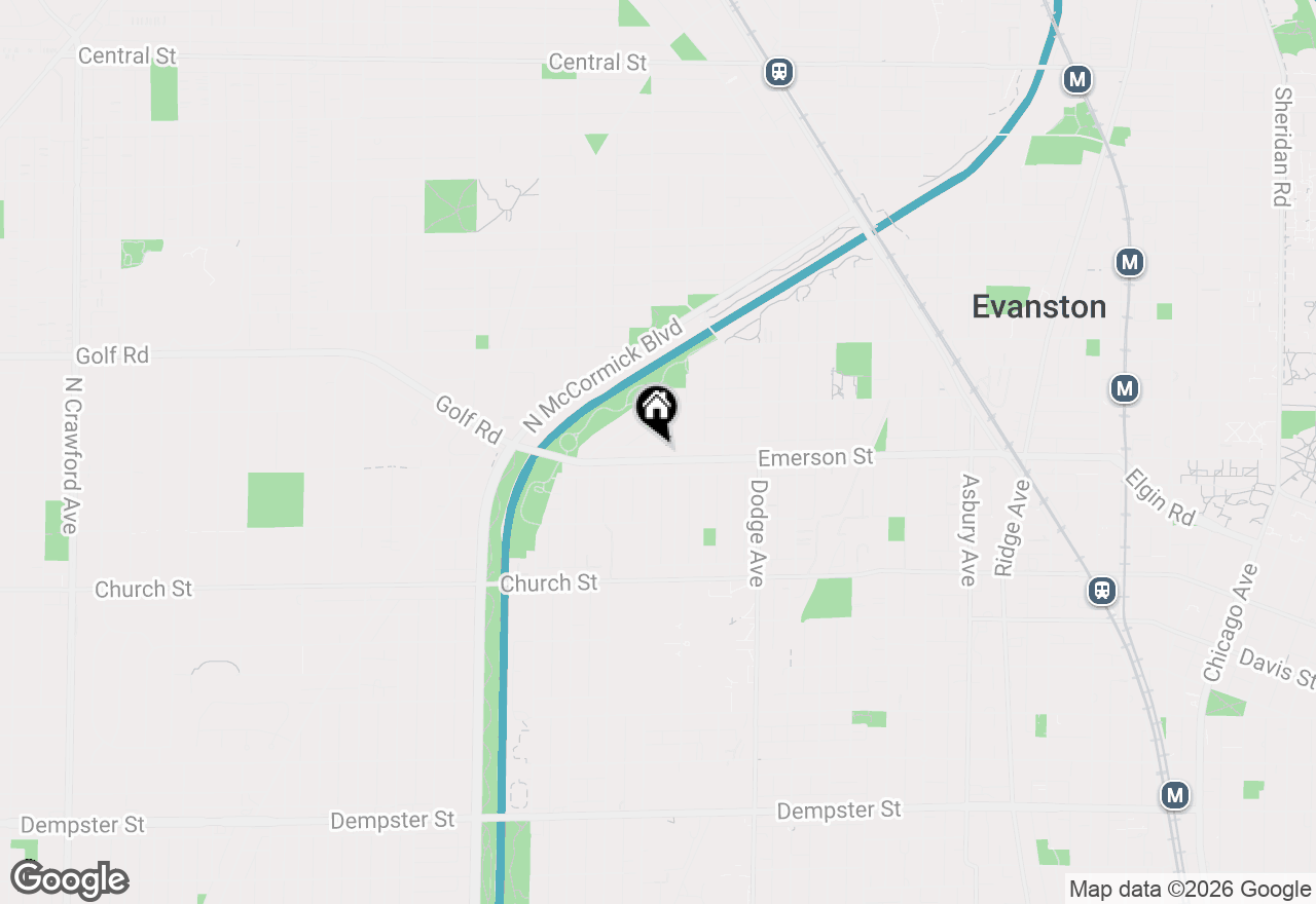 Map of 2125 Emerson Street, Evanston, IL 60201