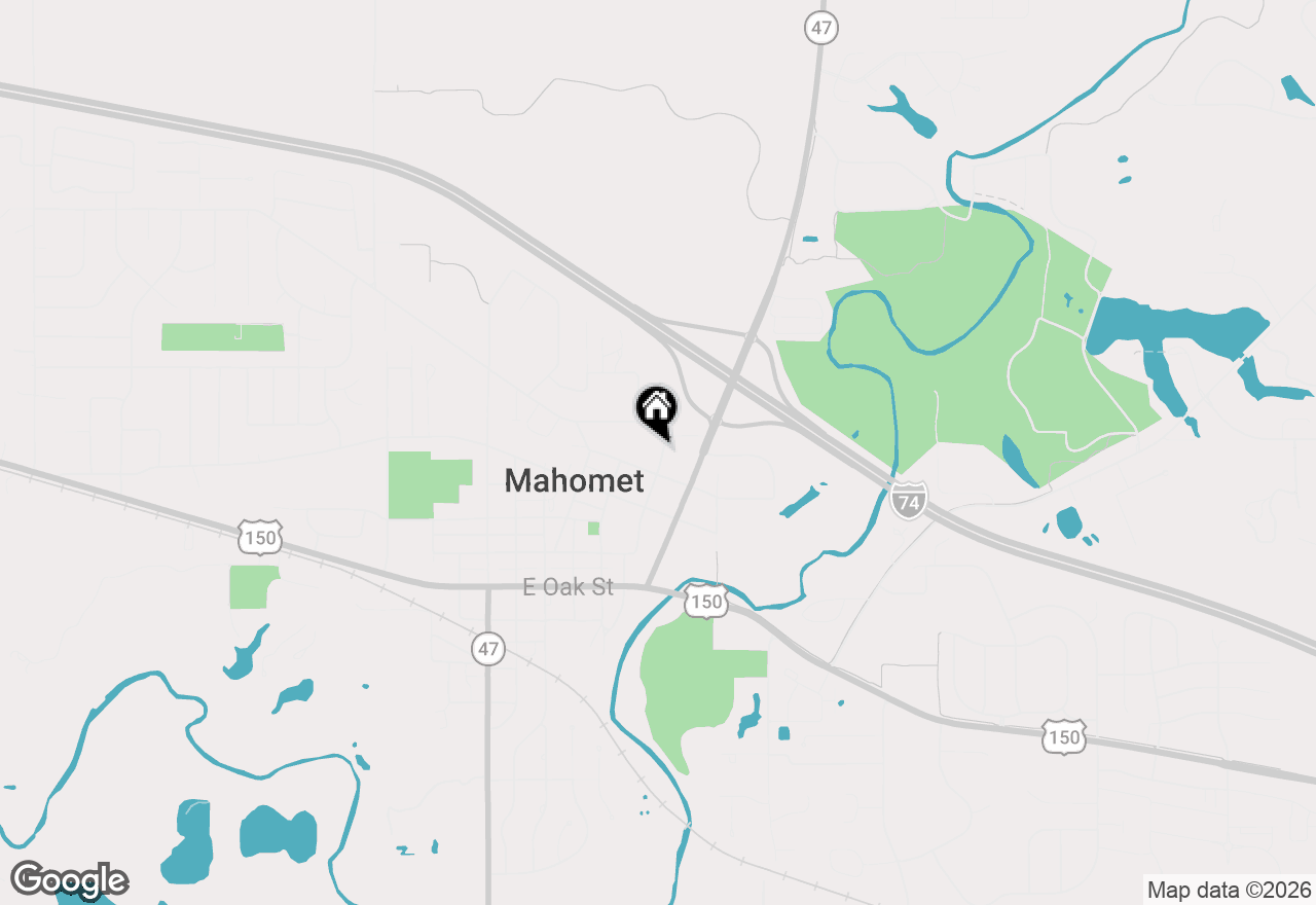 Map of 205 N Jefferson Street, Mahomet, IL 61853
