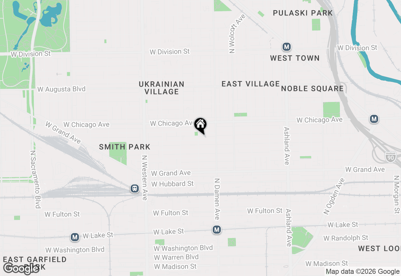 Map of 2052 W Huron Street, Chicago, IL 60612