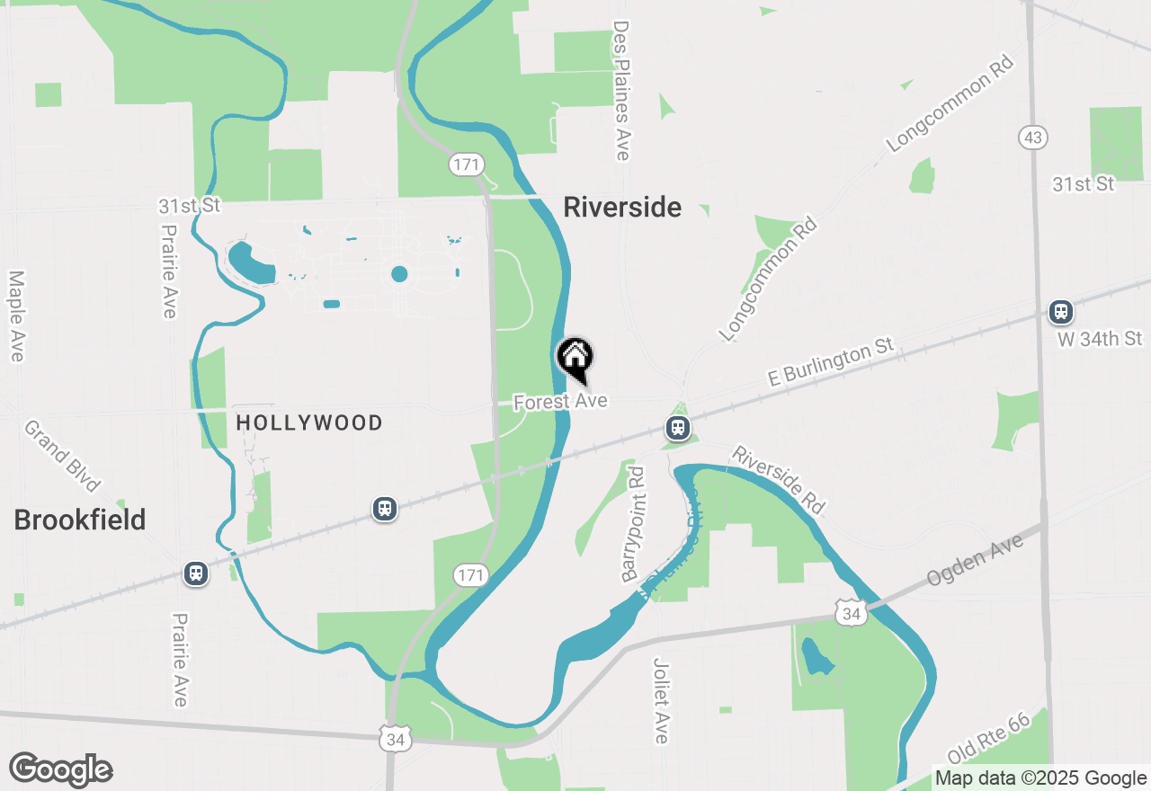 Map of 128 Forest Avenue, Riverside, IL 60546