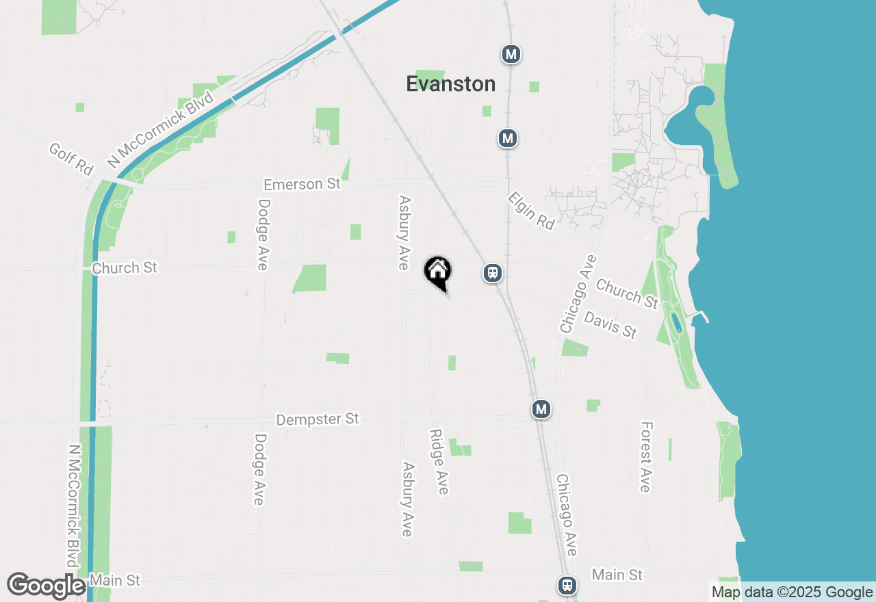 Map of 1585 Ridge Avenue #301, Evanston, IL 60201