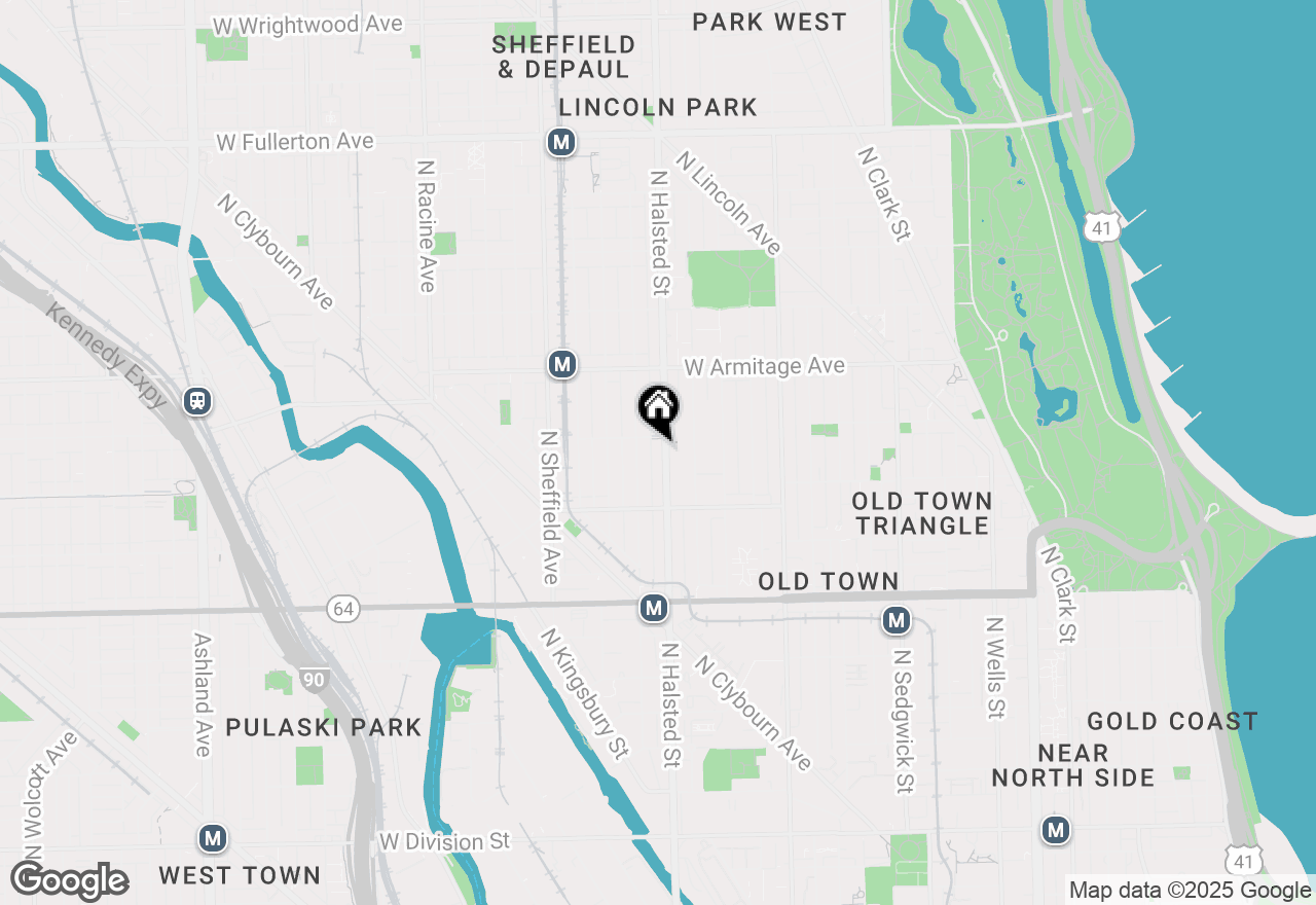 Map of 1862 N Halsted Street #3N, Chicago, IL 60614