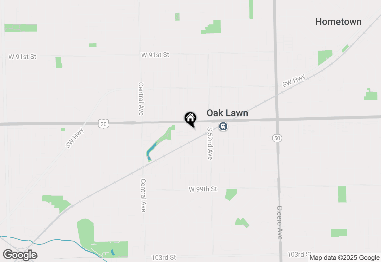 Map of 9522 S 53rd Avenue, Oak Lawn, IL 60453