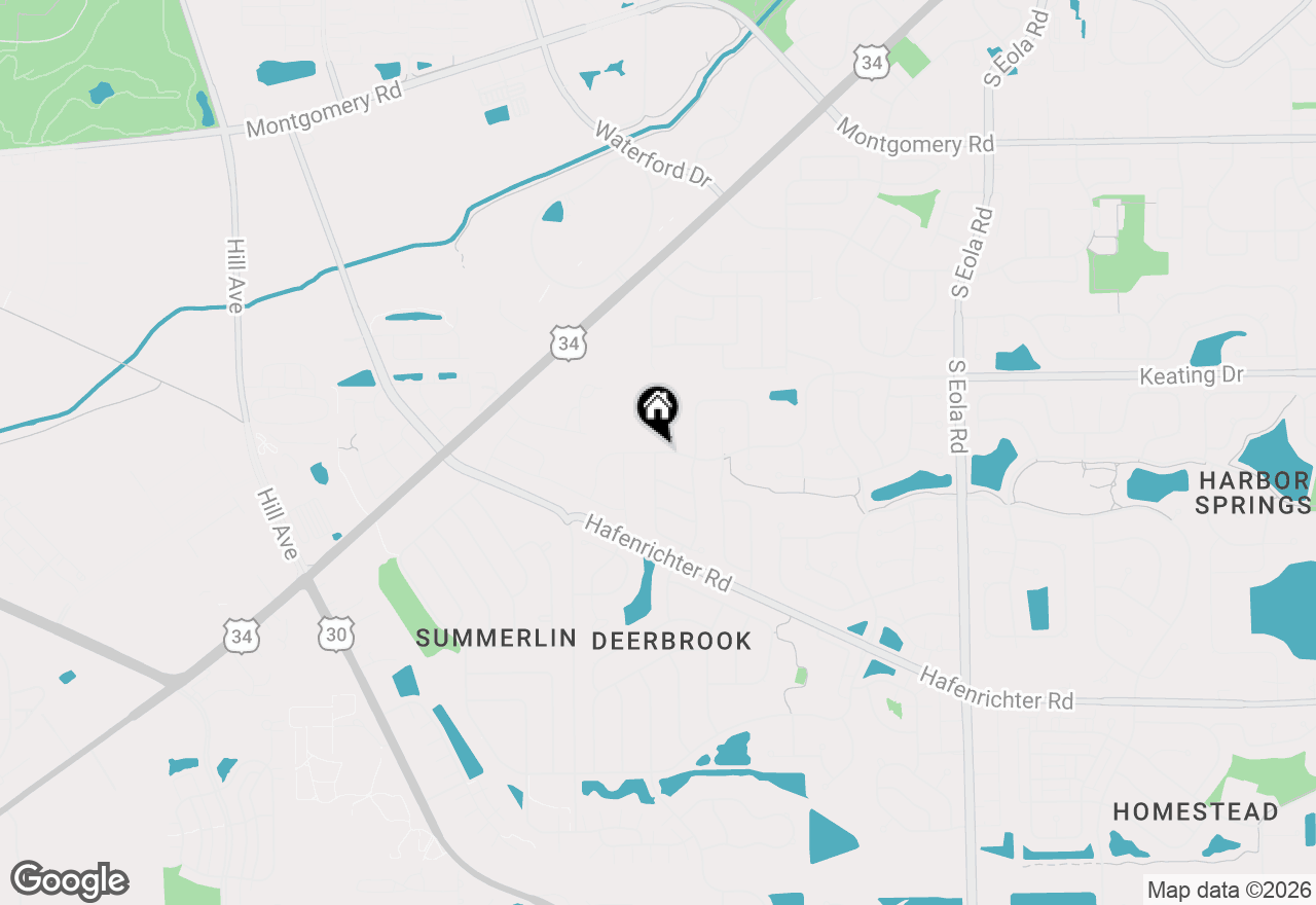 Map of 1858 Keating Drive, Aurora, IL 60503