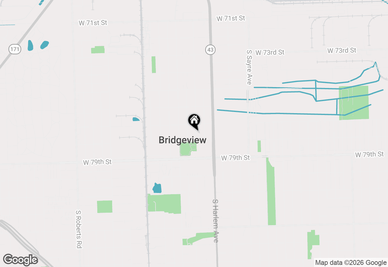 Map of 7730 S Octavia Avenue, Bridgeview, IL 60455