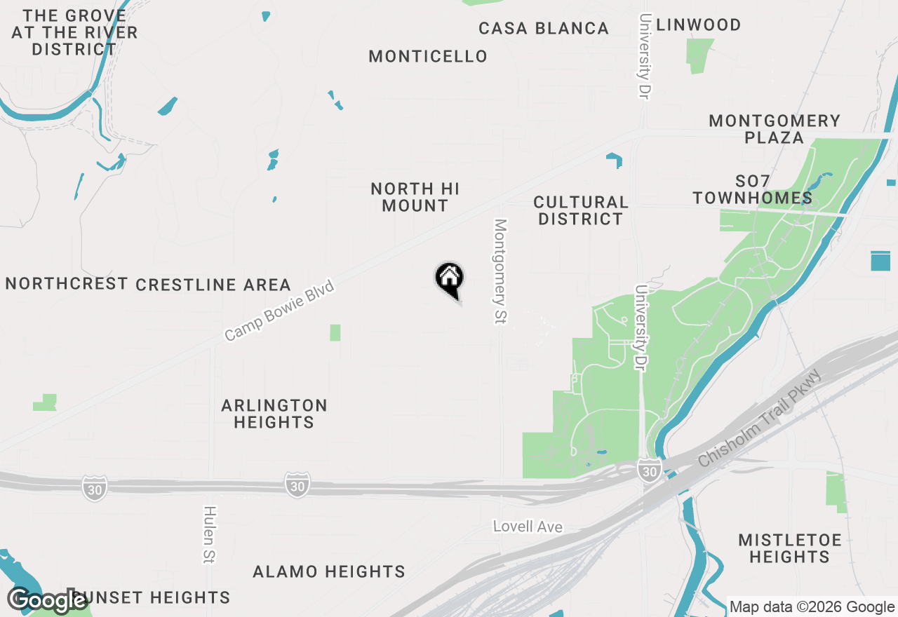 Map of 3721 Harley Avenue #2, Fort Worth, TX 76107