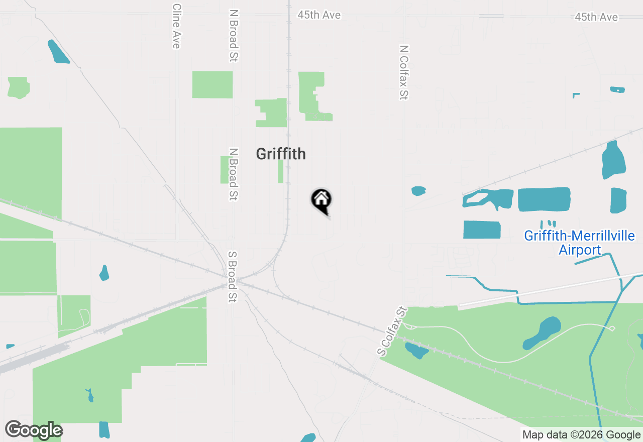 Map of 139 N Dwiggins Street, Griffith, IN 46319