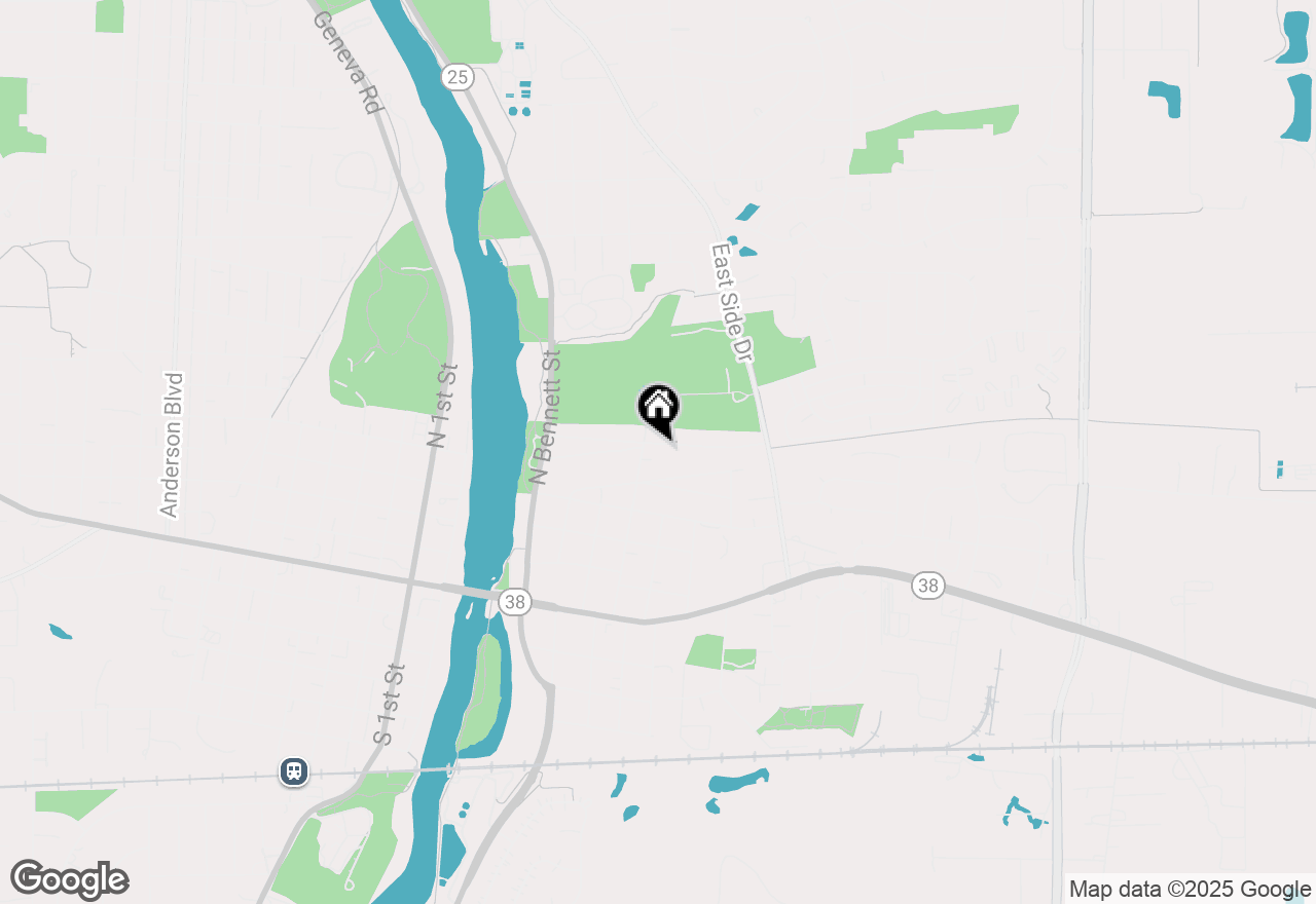 Map of 412 Woodward Avenue, Geneva, IL 60134