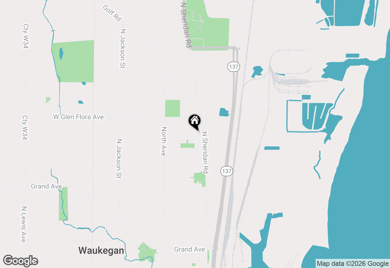 Map of 1113 Douglas Court, Waukegan, IL 60085