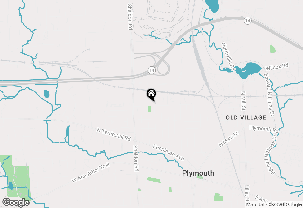 Map of 1342 Junction Street, Plymouth, MI 48170