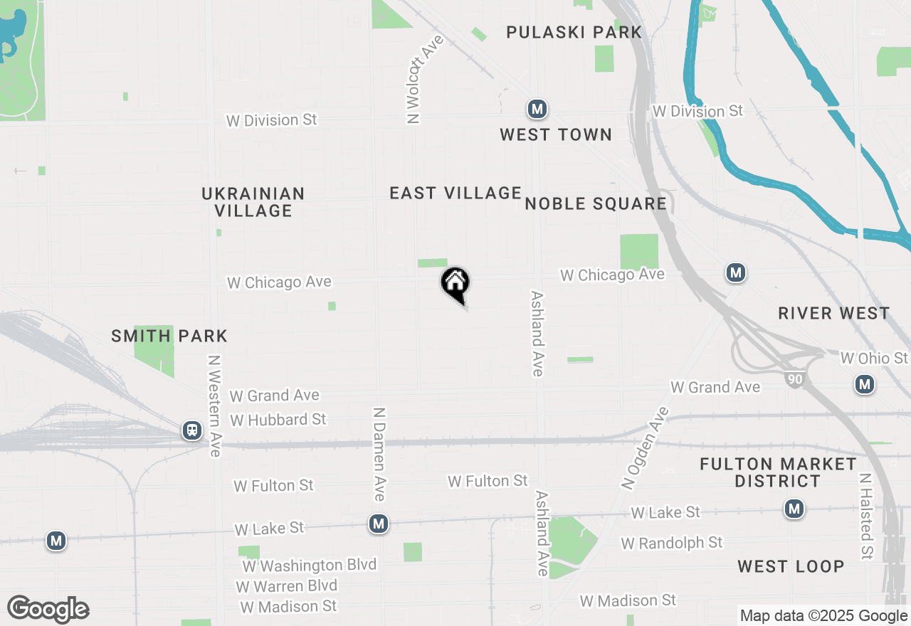 Map of 708 N Wood Street #2-S, Chicago, IL 60622