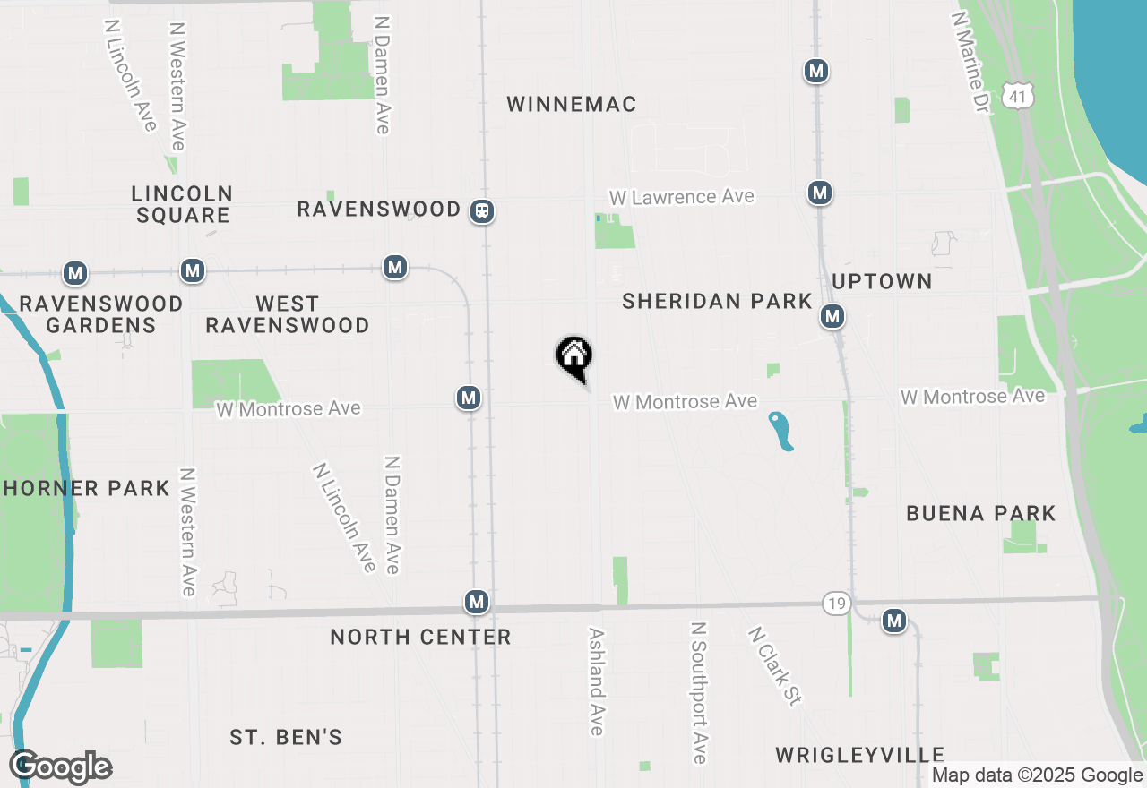 Map of 1616 W Montrose Avenue #3E, Chicago, IL 60613