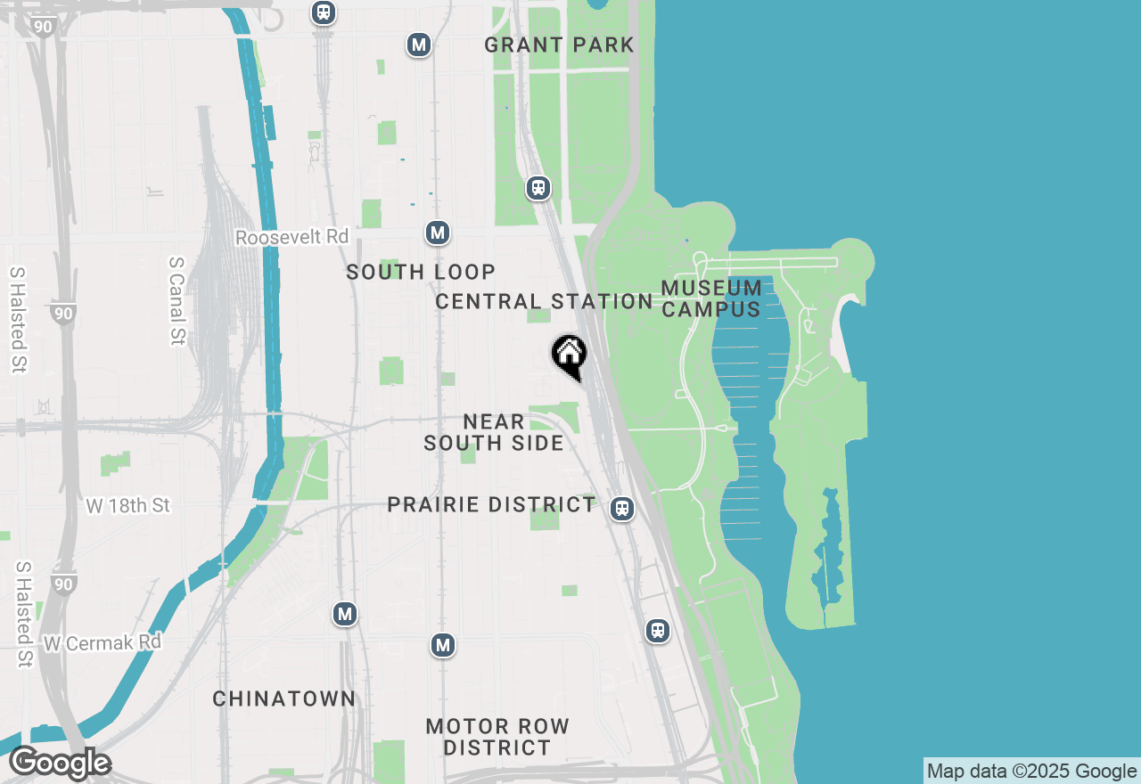Map of 1515 S Prairie Avenue #1203, Chicago, IL 60605