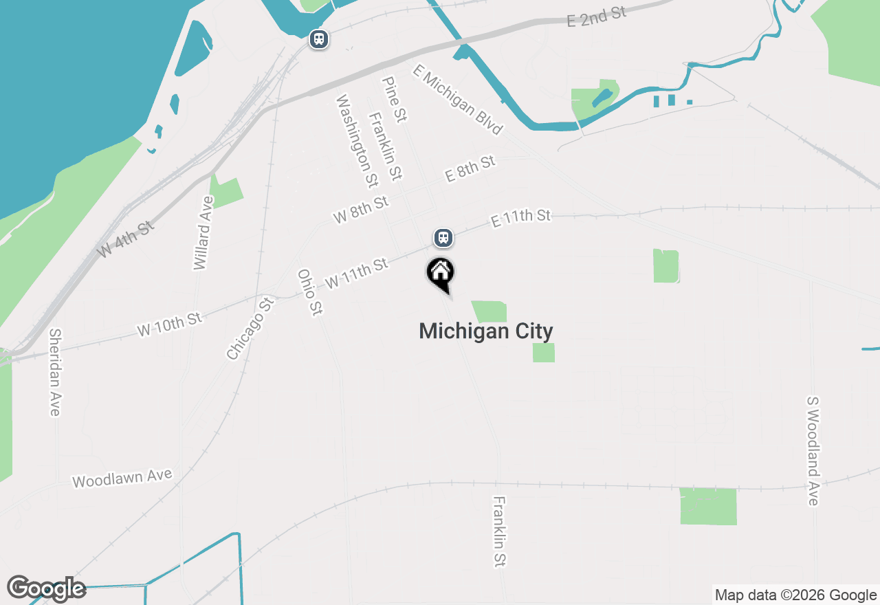 Map of 1407 Franklin Street, Michigan City, IN 46360
