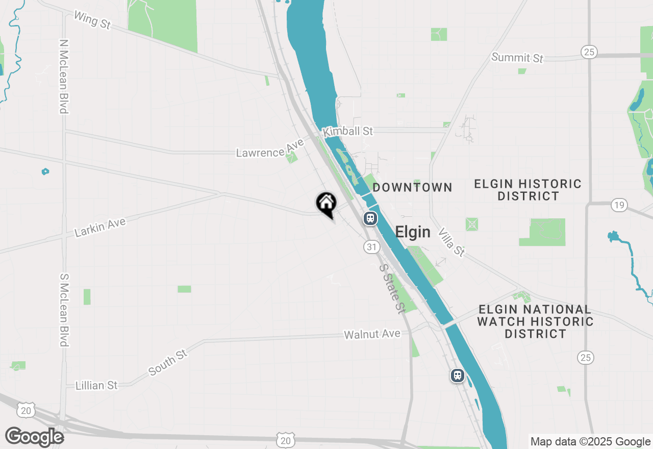 Map of 9 N Jackson Street, Elgin, IL 60123