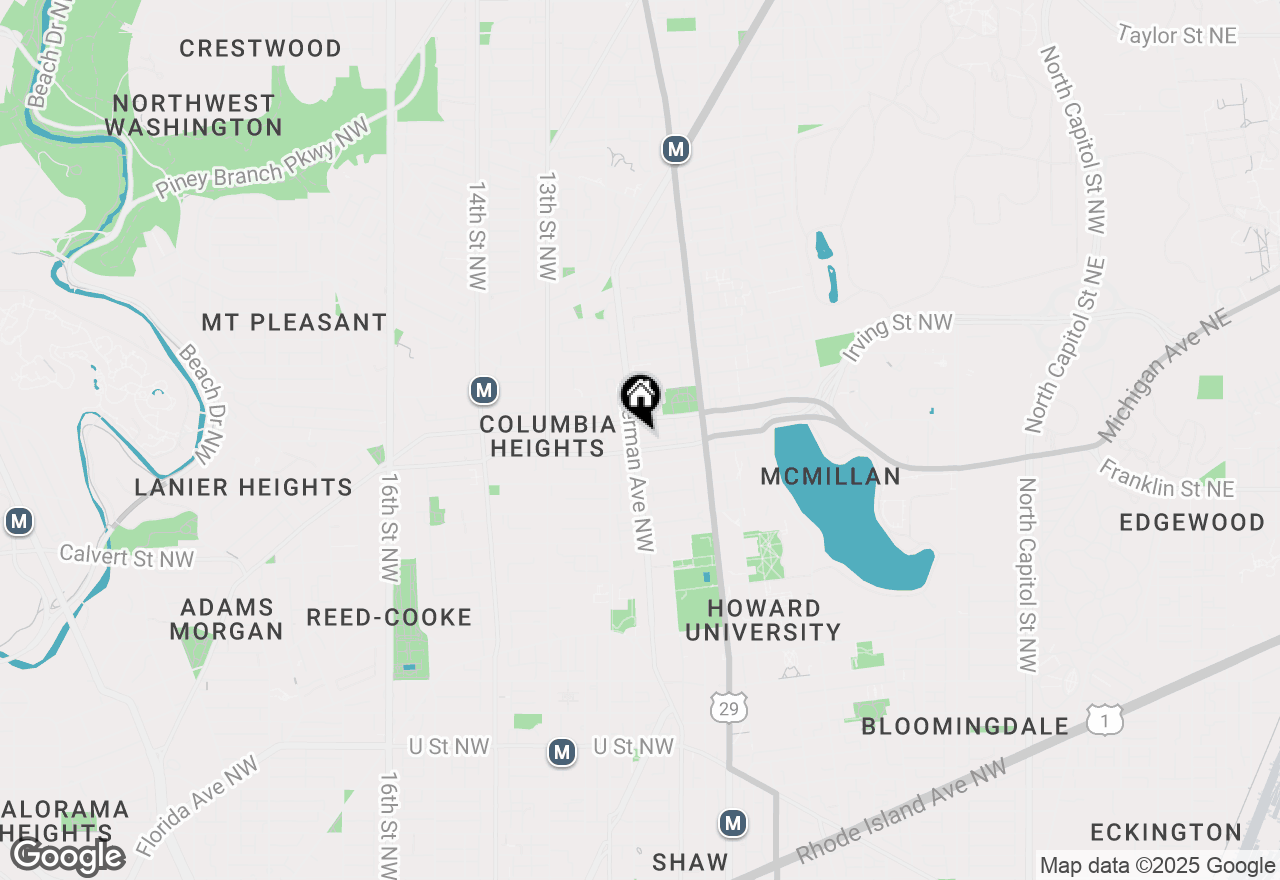 Map of 2911 Sherman Avenue Nw, Washington, DC 20001