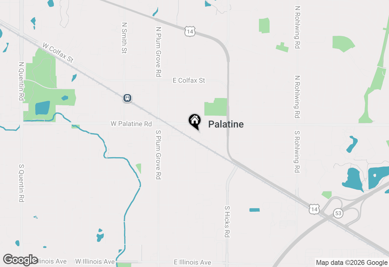 Map of 167 E Palatine Road #K, Palatine, IL 60067