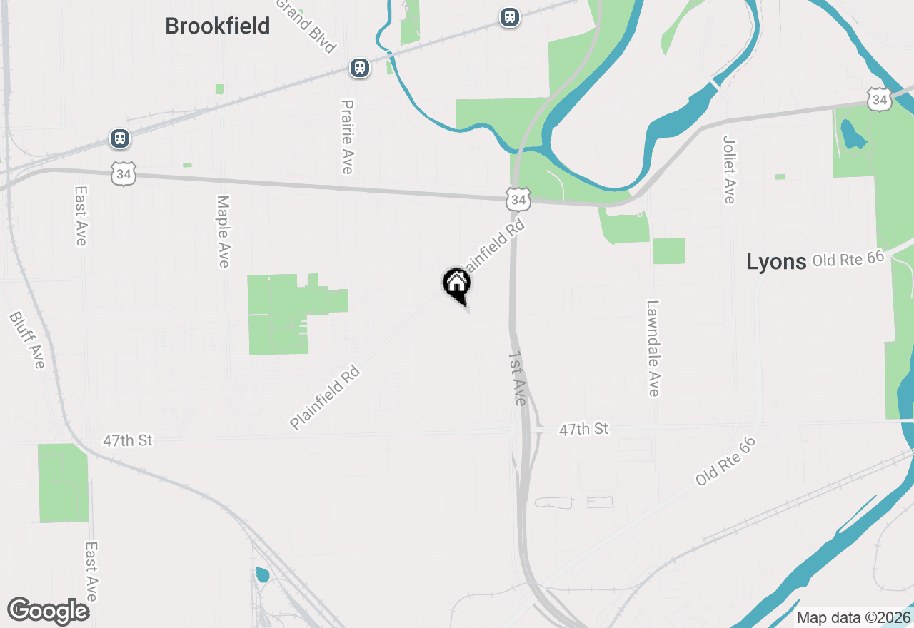 Map of 8651 44th Street, Lyons, IL 60534