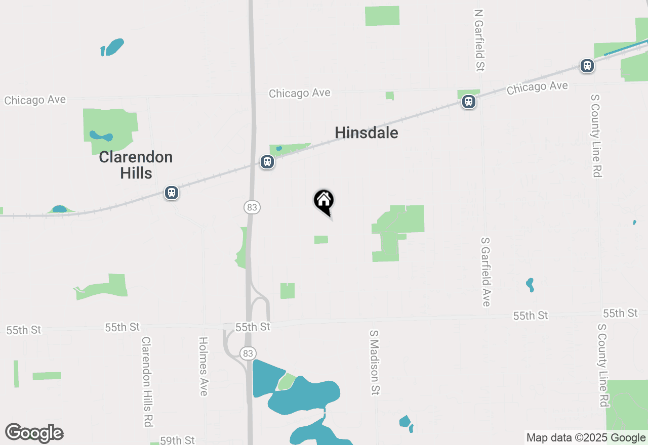 Map of 626 S Bodin Street, Hinsdale, IL 60521