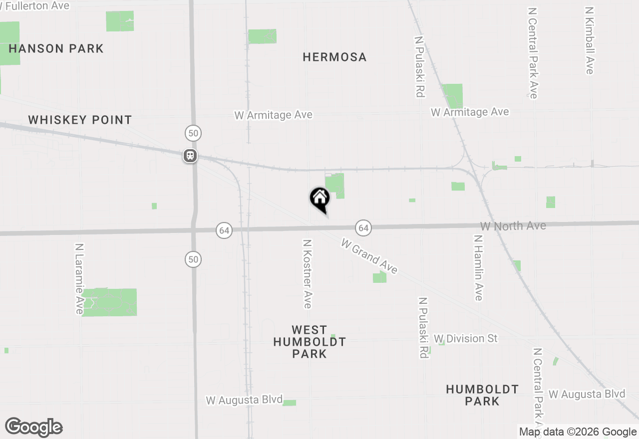 Map of 1620-32 N Lowell Avenue, Chicago, IL 60639