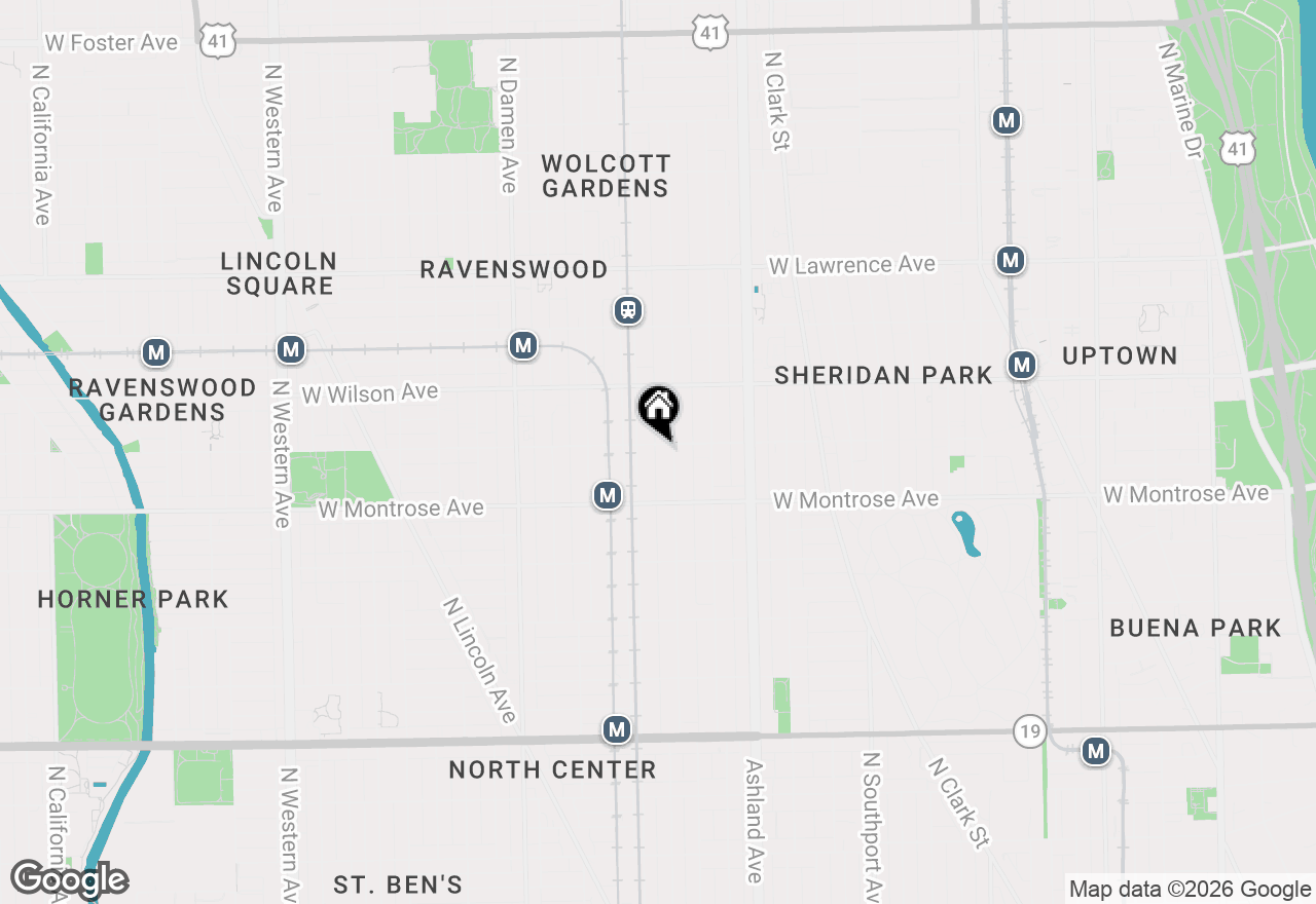 Map of 1757 W Sunnyside Avenue #A, Chicago, IL 60640