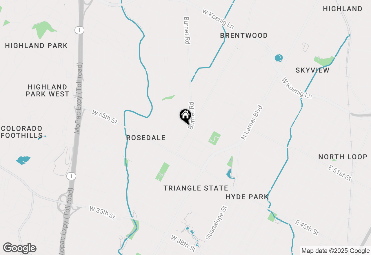 Map of 4707 Rosedale Ave #A, Austin, TX 78756