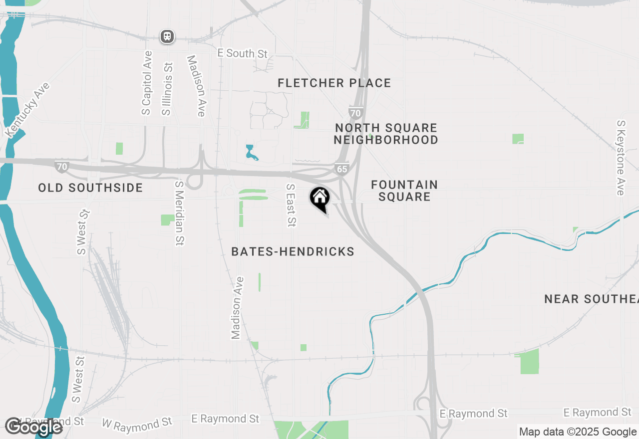 Map of 709 Sanders Street, Indianapolis, IN 46203