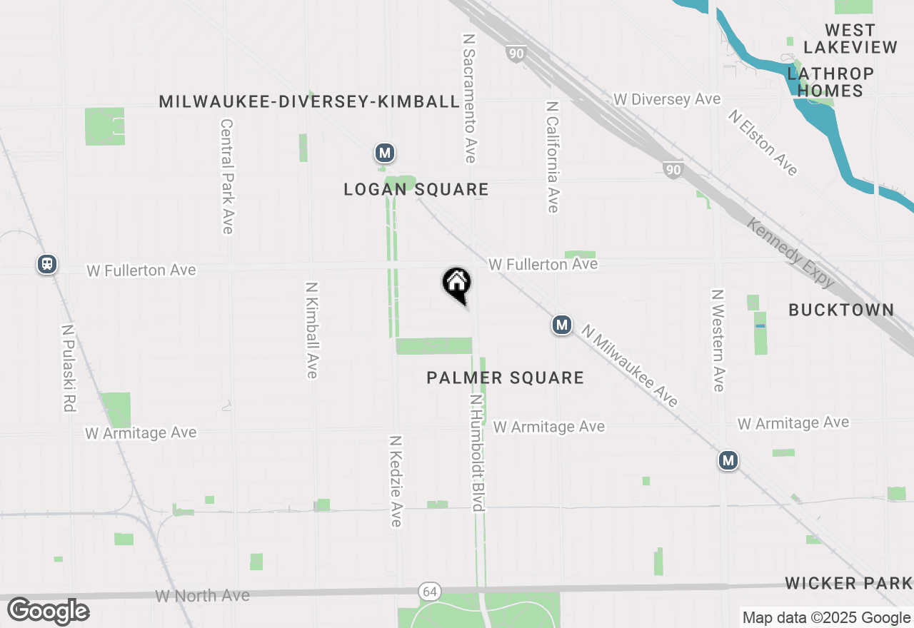 Map of 3026 W Lyndale Street #2, Chicago, IL 60647