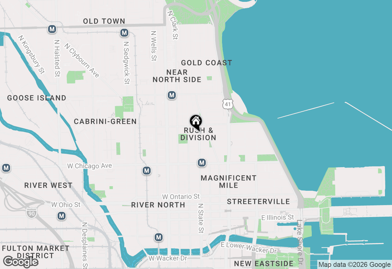 Map of 9 W Walton Street #2802, Chicago, IL 60610