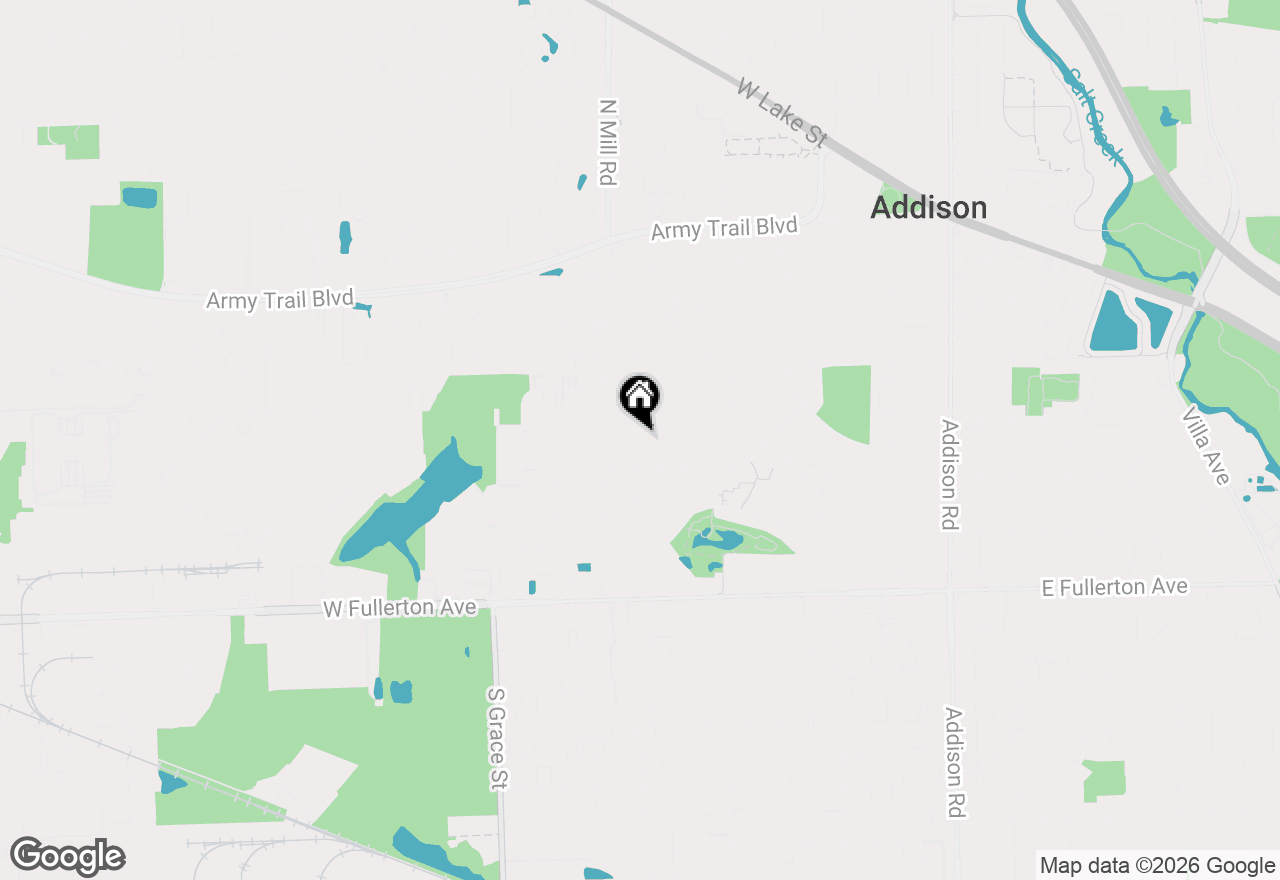 Map of 117 S Evergreen Avenue, Addison, IL 60101