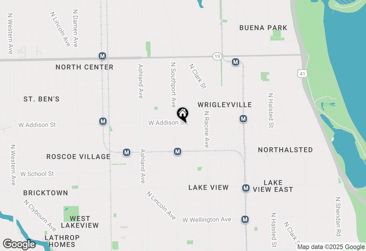 Map of 1323 W Addison Street #1A, Chicago, IL 60613