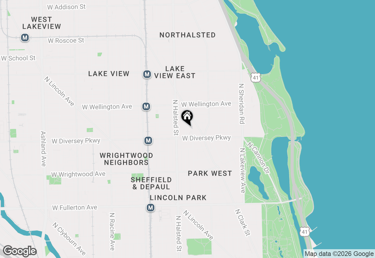 Map of 2833 N Burling Street #1N, Chicago, IL 60657