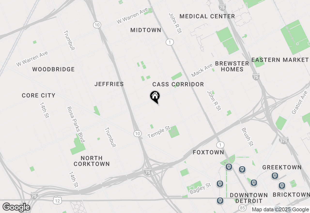 Map of 666 Peterboro Street, Detroit, MI 48201