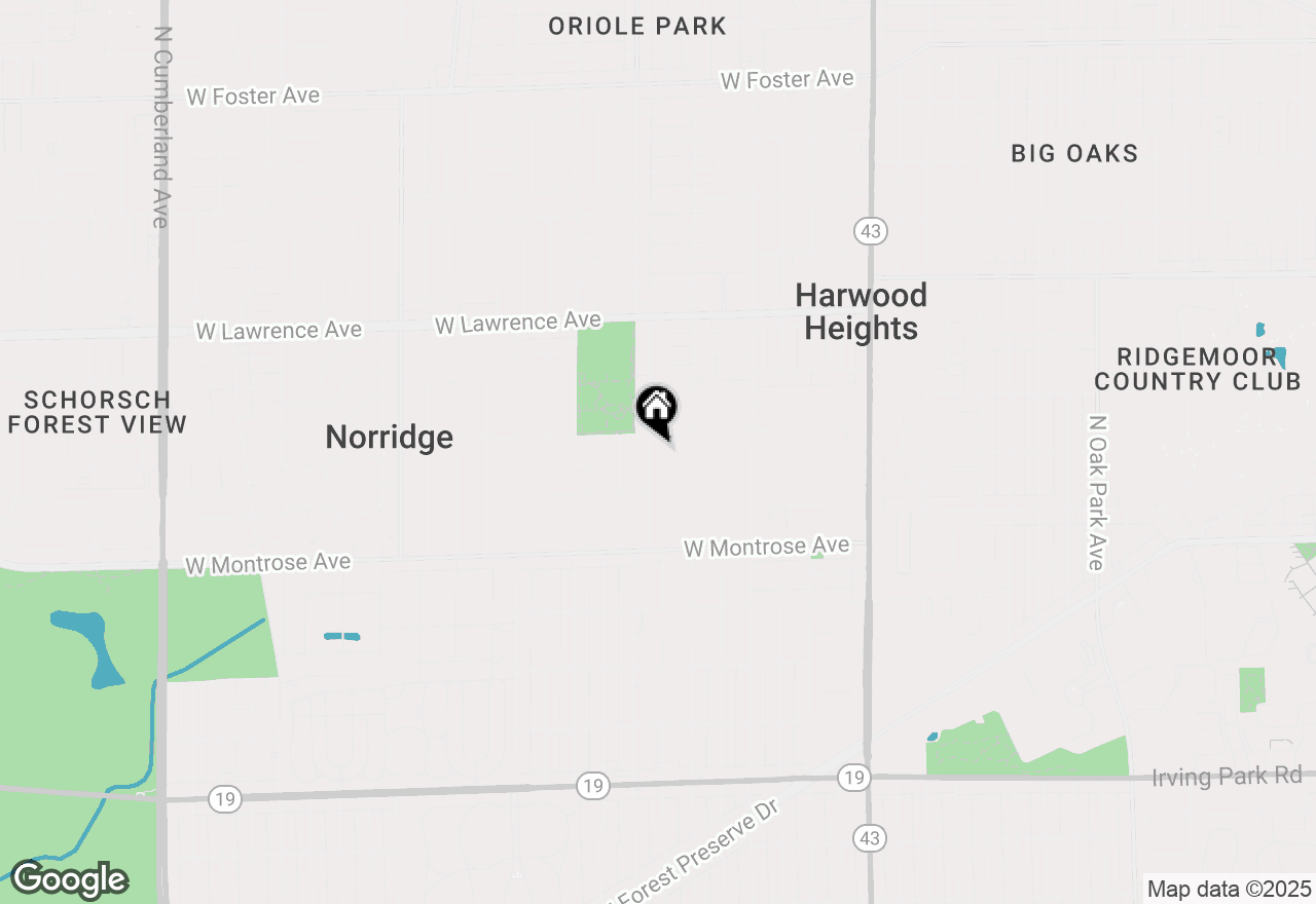 Map of 4541 N Oriole Avenue, Norridge, IL 60706