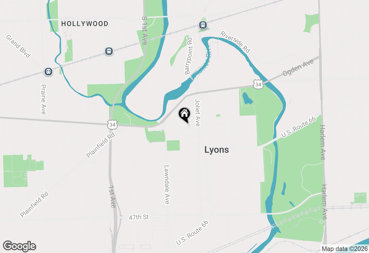 Map of 8043 Salisbury Avenue, Lyons, IL 60534